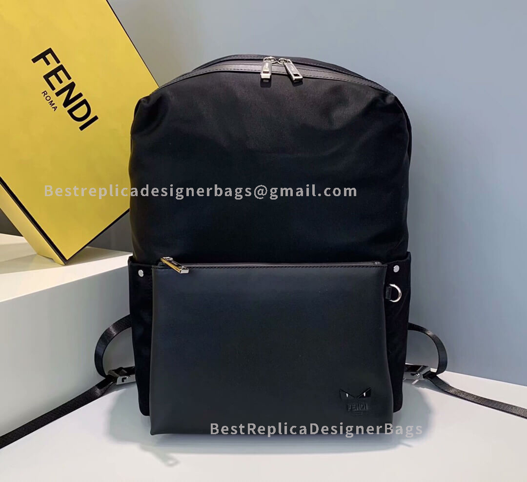 Fendi Black Nylon And Leather Backpack 2325